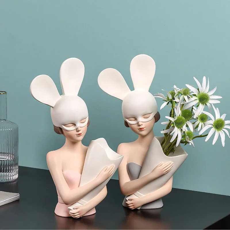 French Creative Bunny Girl Figure Artware Character Sculpture Home Decoration Accessories Modern Art Resin Statue Room Craft
French Creative Bunny Girl Figure Artware Character Sculpture Home Decoration Accessories Modern Art Resin Statue Room Craft