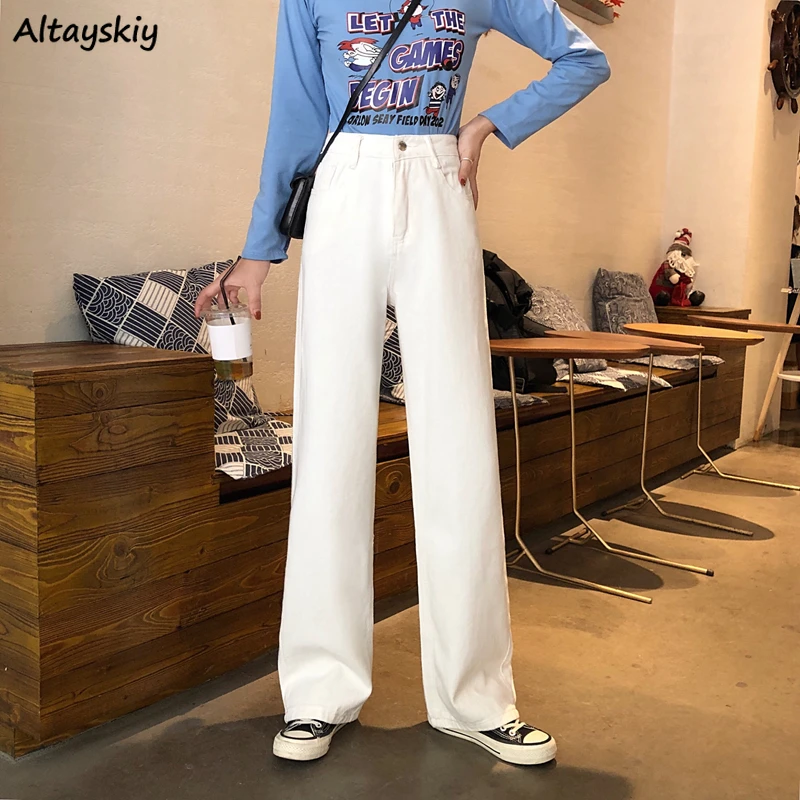 

Baggy Jeans Women Wide Leg Denim Trousers Retro High Quality Empire Streetwear All-match Teens Chic Bottom Korean Style Leisure