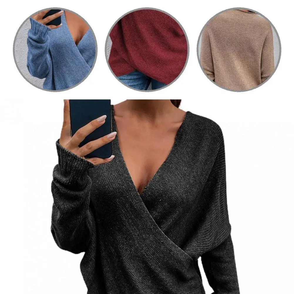 Stretchy Fashion Deep V-Neck Women Knitted Top Soft Pullover Sweater Loose Fit for Outdoor
Stretchy Fashion Deep V-Neck Women Knitted Top Soft Pullover Sweater Loose Fit for Outdoor