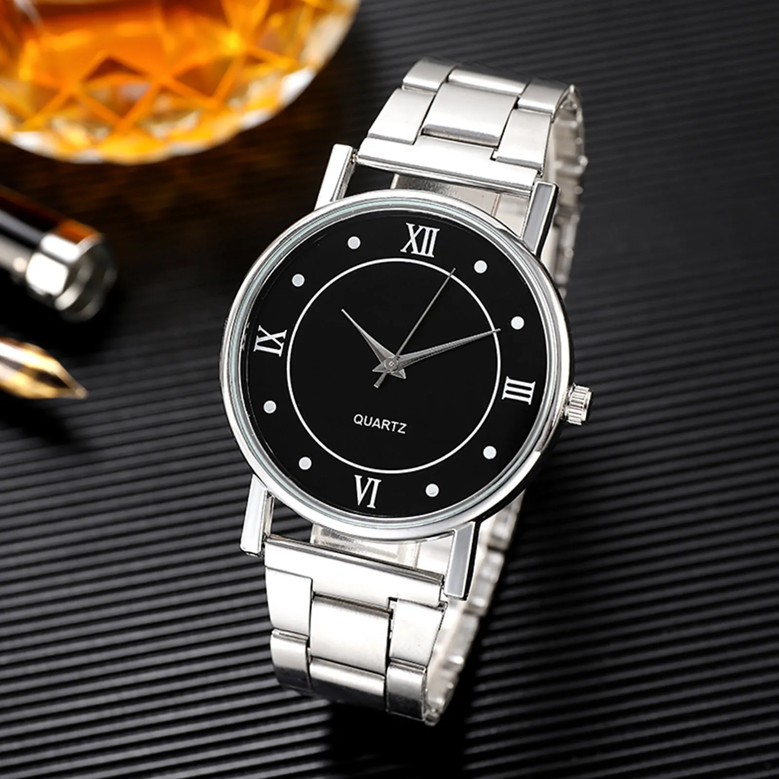 Simple Men Watch Business Roman Numeral Watch Sliver Stainless Steel Montre Homme Relogio Masculino Male Clocks
Simple Men Watch Business Roman Numeral Watch Sliver Stainless Steel Montre Homme Relogio Masculino Male Clocks