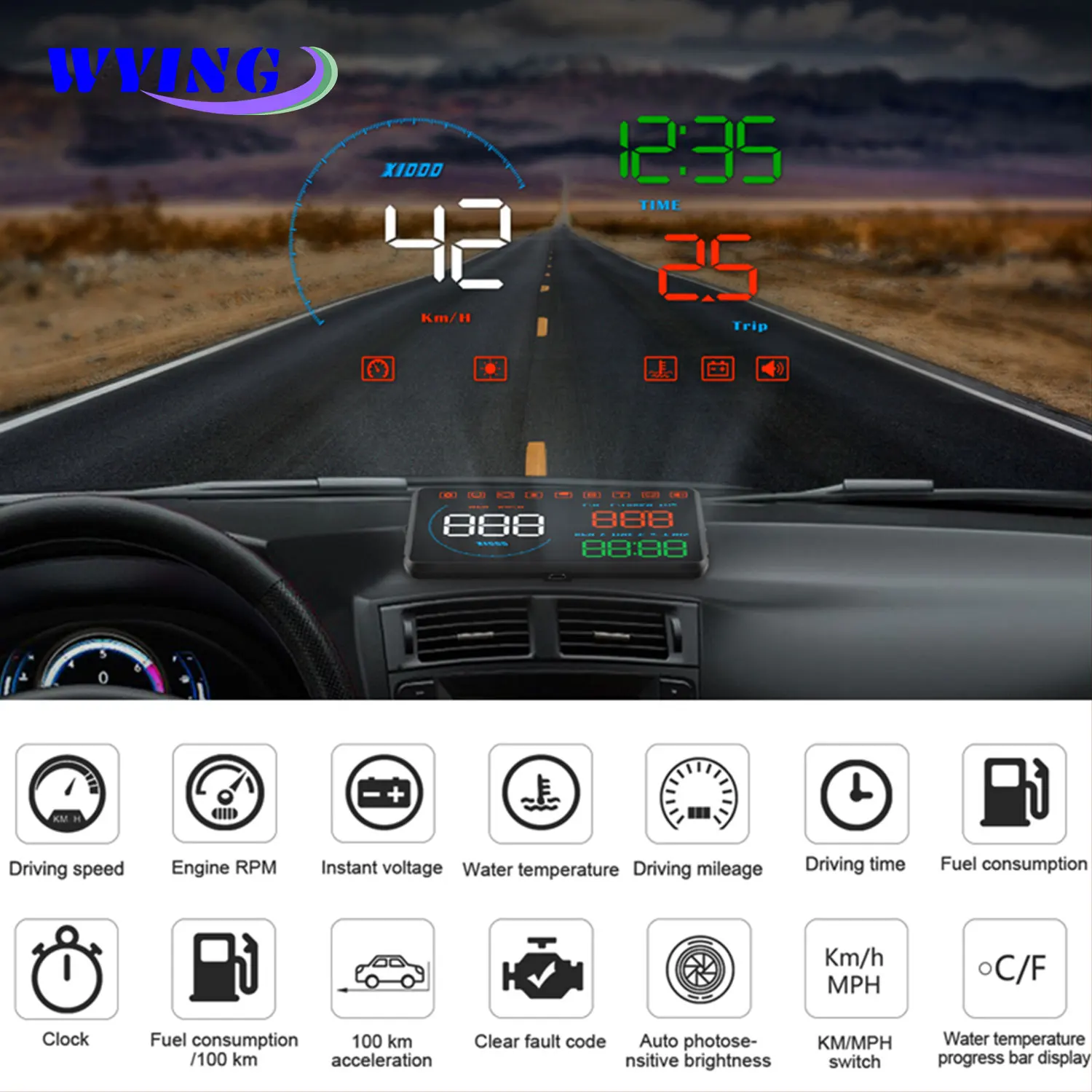 Автомобильный диагностический прибор WYING A9 OBD2, проекционный прибор на лобовое стекло со светодиодсветодиодный подсветкой, диагностический...
Автомобильный диагностический прибор WYING A9 OBD2, проекционный прибор на лобовое стекло со светодиодсветодиодный подсветкой, диагностический...