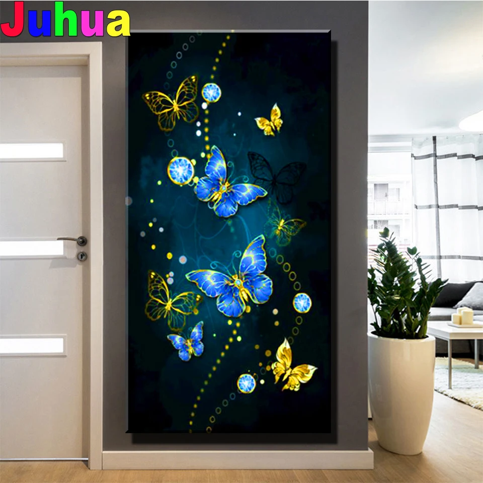 Large Luxury Golden Blue Butterfly 5D Diy Diamond Painting full Round/Square Diamond Embroidery Mosaic Diamond Set
Large Luxury Golden Blue Butterfly 5D Diy Diamond Painting full Round/Square Diamond Embroidery Mosaic Diamond Set
