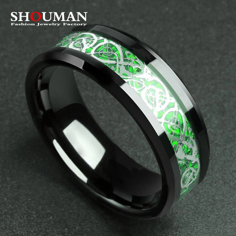SHOUMAN 4 Real Carbon Fiber Dragon Stainless Steel Wedding Ring Custom Engrave Name for Men Women Lover Couple Charm Gift
SHOUMAN 4 Real Carbon Fiber Dragon Stainless Steel Wedding Ring Custom Engrave Name for Men Women Lover Couple Charm Gift