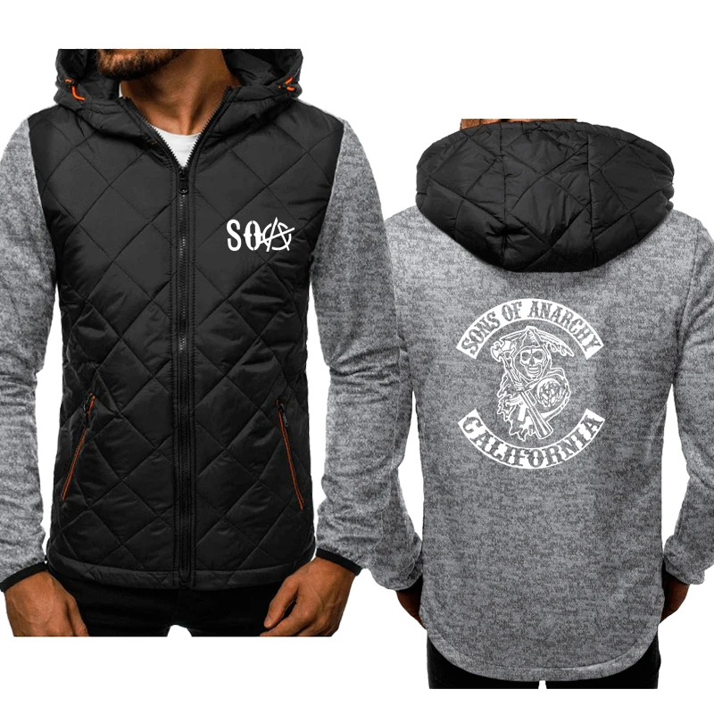 Fashion Men's jacket SOA Sons of Anarchy Skull Printing Spring Autumn Casual Cotton High Quality Men's Zip Jacket
Fashion Men's jacket SOA Sons of Anarchy Skull Printing Spring Autumn Casual Cotton High Quality Men's Zip Jacket