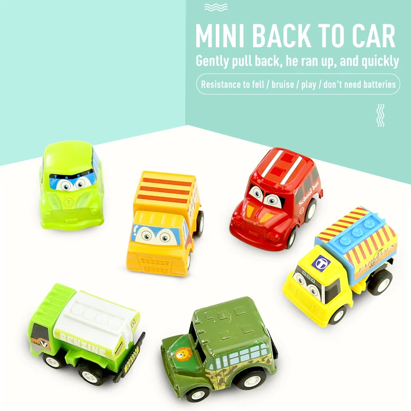 A Set Of 6 Brand New Classic Cute Truck Children's Leisure And Entertainment Toys Mini Pull Back Car Toys Gifts For Children
A Set Of 6 Brand New Classic Cute Truck Children's Leisure And Entertainment Toys Mini Pull Back Car Toys Gifts For Children