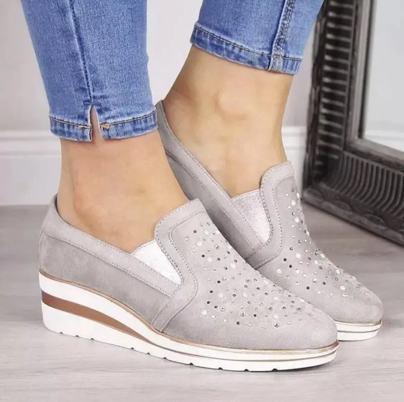 Rhinestone Vulcanize Shoes Women Platform Casual Shoes Sneakers Spring Summer Slip on Breathable Walking Shoes
Rhinestone Vulcanize Shoes Women Platform Casual Shoes Sneakers Spring Summer Slip on Breathable Walking Shoes
