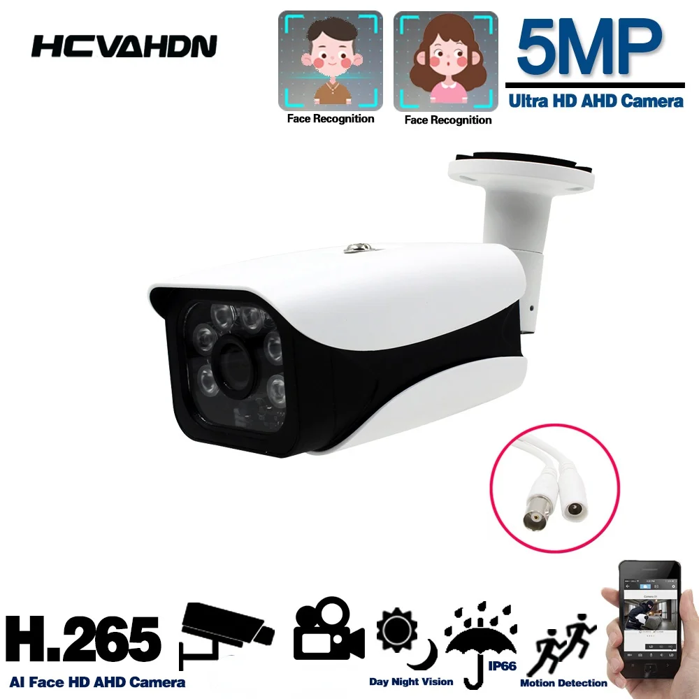 AI Face Detection H.265 5MP 4MP AHD Camera Security Video Surveillance 6*Array Outdoor Camera Weatherproof For AHD DVR System
AI Face Detection H.265 5MP 4MP AHD Camera Security Video Surveillance 6*Array Outdoor Camera Weatherproof For AHD DVR System