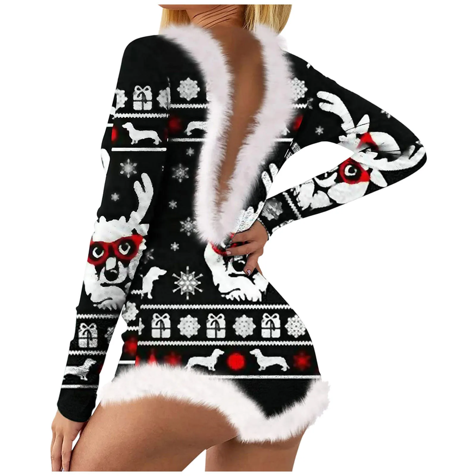 Рождественская Пижама, Женская пикантная одежда для сна с меховой отделкой, одежда для сна, Облегающий комбинезон, одежда для сна, домашняя ...
Рождественская Пижама, Женская пикантная одежда для сна с меховой отделкой, одежда для сна, Облегающий комбинезон, одежда для сна, домашняя ...