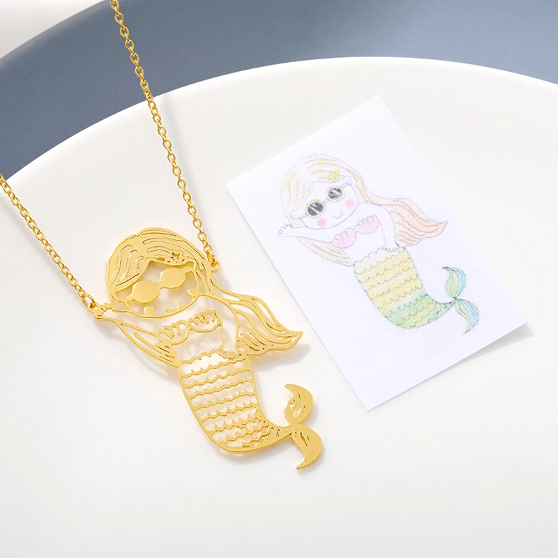 Customized Cute Children's Drawing Necklace Kid's Art Child Artwork Personalized Name Necklaces Jewelry Christmas Valentine Gift
Customized Cute Children's Drawing Necklace Kid's Art Child Artwork Personalized Name Necklaces Jewelry Christmas Valentine Gift