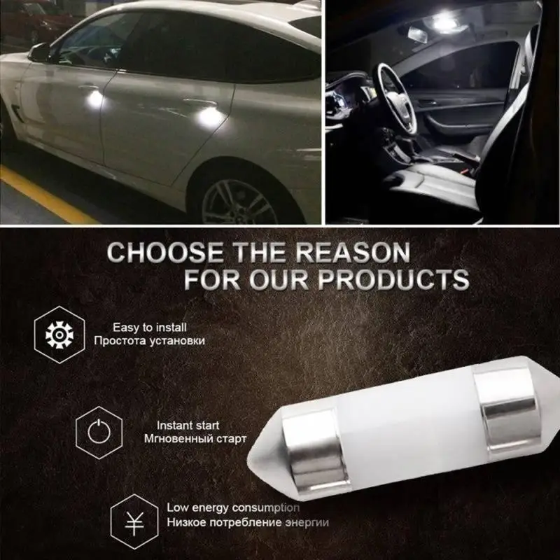 Car Led 1pc 31mm 36mm 39mm 41mm Car LED Bulb C5W White Color Car Dome Reading Map Light Auto Interior Lamp DC12V
Car Led 1pc 31mm 36mm 39mm 41mm Car LED Bulb C5W White Color Car Dome Reading Map Light Auto Interior Lamp DC12V