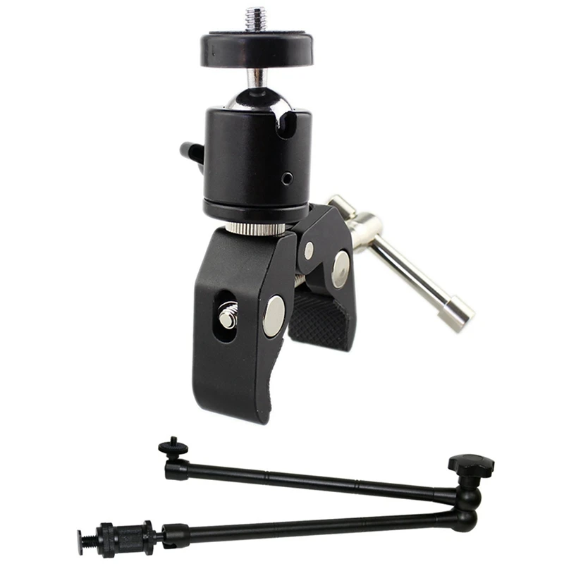 1 Pcs 20Inch Adjustable Articulating Friction Magic Arm & 1 Pcs DSLR Ball Head Shoe Mount Camera Ball Mount Clamp
1 Pcs 20Inch Adjustable Articulating Friction Magic Arm & 1 Pcs DSLR Ball Head Shoe Mount Camera Ball Mount Clamp