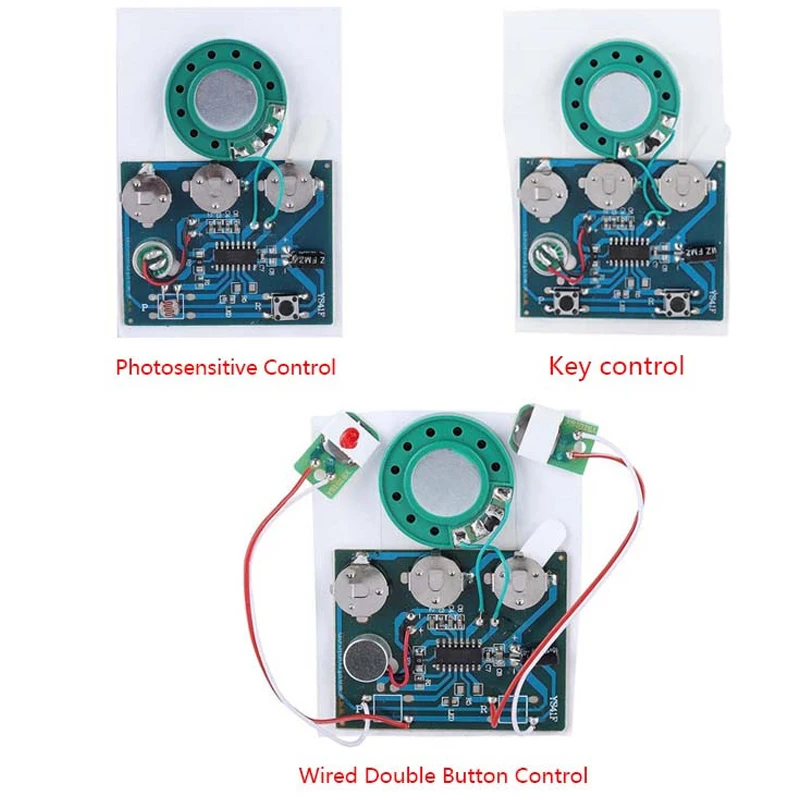 30S Sound Voice Music Recorder Board Photosensitive Sensitive Key Control Programmable Chip Audio Module for Greeting Card DIY
30S Sound Voice Music Recorder Board Photosensitive Sensitive Key Control Programmable Chip Audio Module for Greeting Card DIY