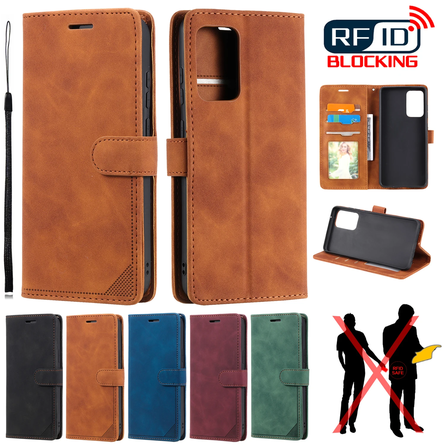 Leather RFID Blocking Flip Case For Galaxy A02S A03S A12 A22 A32 4G A42 A52 A72 5G A02 Protect Cover Stand Card Slots Soft Bag
Leather RFID Blocking Flip Case For Galaxy A02S A03S A12 A22 A32 4G A42 A52 A72 5G A02 Protect Cover Stand Card Slots Soft Bag