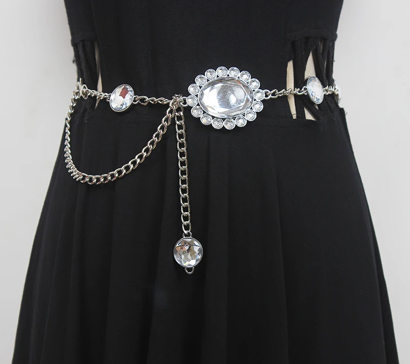 Women's Runway Fashion Metal Chain Crytal Cummerbunds Female Dress Corsets Waistband Belts Decoration Wide Belt R1993
Women's Runway Fashion Metal Chain Crytal Cummerbunds Female Dress Corsets Waistband Belts Decoration Wide Belt R1993