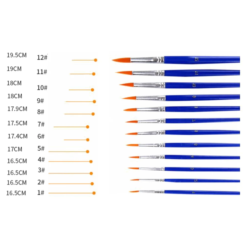 12PCS Professional Paint Brushes Set Watercolor Painting Brushes Blue Handle Oil Painting Brushes Painting Kit for Stude
12PCS Professional Paint Brushes Set Watercolor Painting Brushes Blue Handle Oil Painting Brushes Painting Kit for Stude