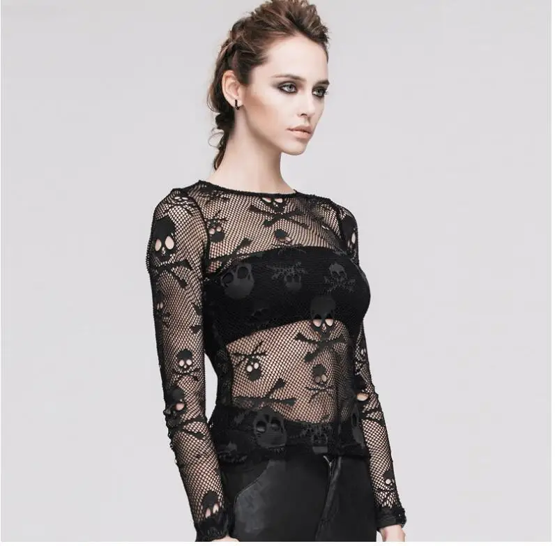 2018 Summer Women Sexy Fashion Casual Long Sleeve O Neck skull halloween base shirt halloween Skeleton undershirt Black T-shirt 
2018 Summer Women Sexy Fashion Casual Long Sleeve O Neck skull halloween base shirt halloween Skeleton undershirt Black T-shirt