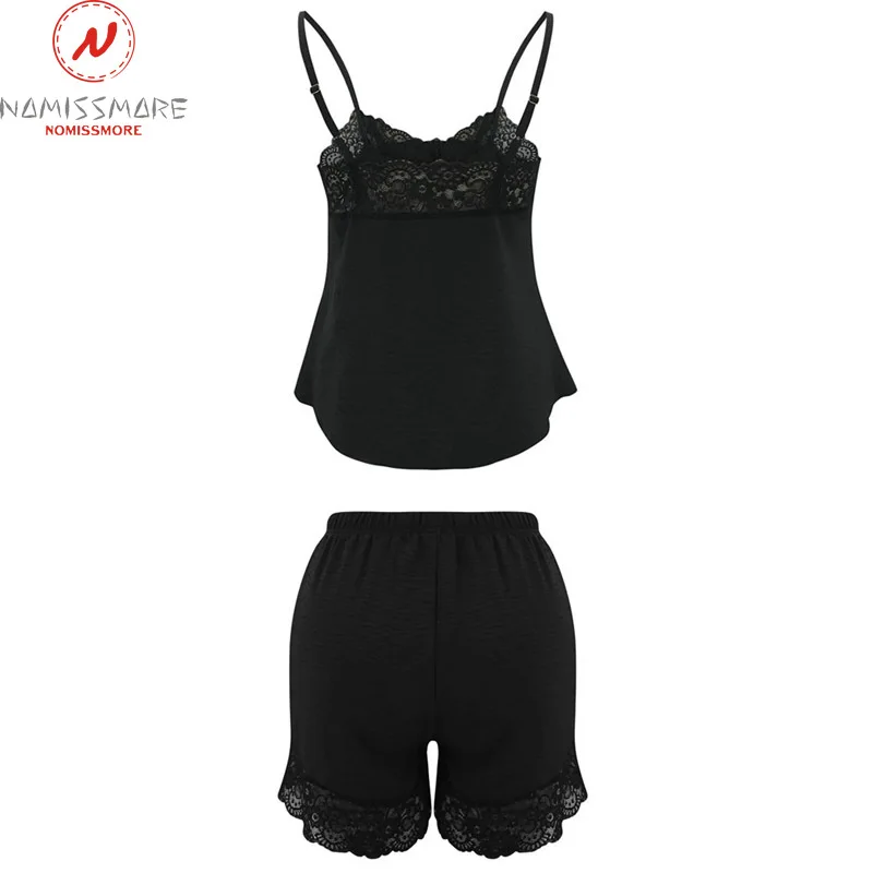 Women Summer Sexy 2 Piece Set for Bedroom Home Lace Decor Sling Sleeveless V-Neck Backless Pullovers Camis+Elastic Waist Shorts
Women Summer Sexy 2 Piece Set for Bedroom Home Lace Decor Sling Sleeveless V-Neck Backless Pullovers Camis+Elastic Waist Shorts