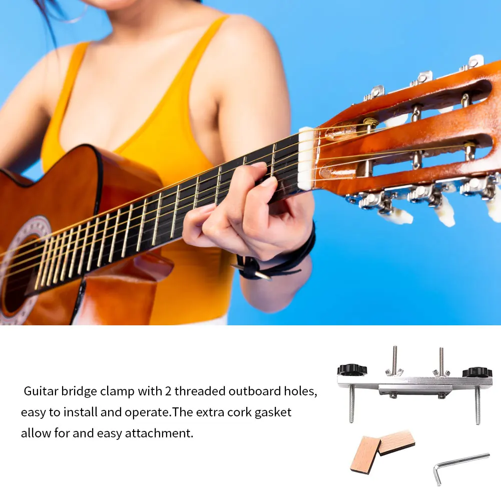 Guitar Bridge Clamp Stainless Steel Guitar Luthier Repair Tool With L Wrench Wooden Easy Installation And Operation Repair Tool
Guitar Bridge Clamp Stainless Steel Guitar Luthier Repair Tool With L Wrench Wooden Easy Installation And Operation Repair Tool