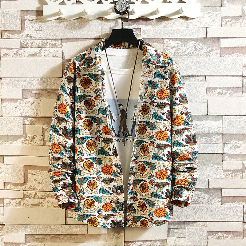 QIWN Shirt 2021 New Foreign Trade Men's Long Sleeve Flower Shirt Youth Fashion Casual Shirt Longsleeve Shirt for Men
QIWN Shirt 2021 New Foreign Trade Men's Long Sleeve Flower Shirt Youth Fashion Casual Shirt Longsleeve Shirt for Men