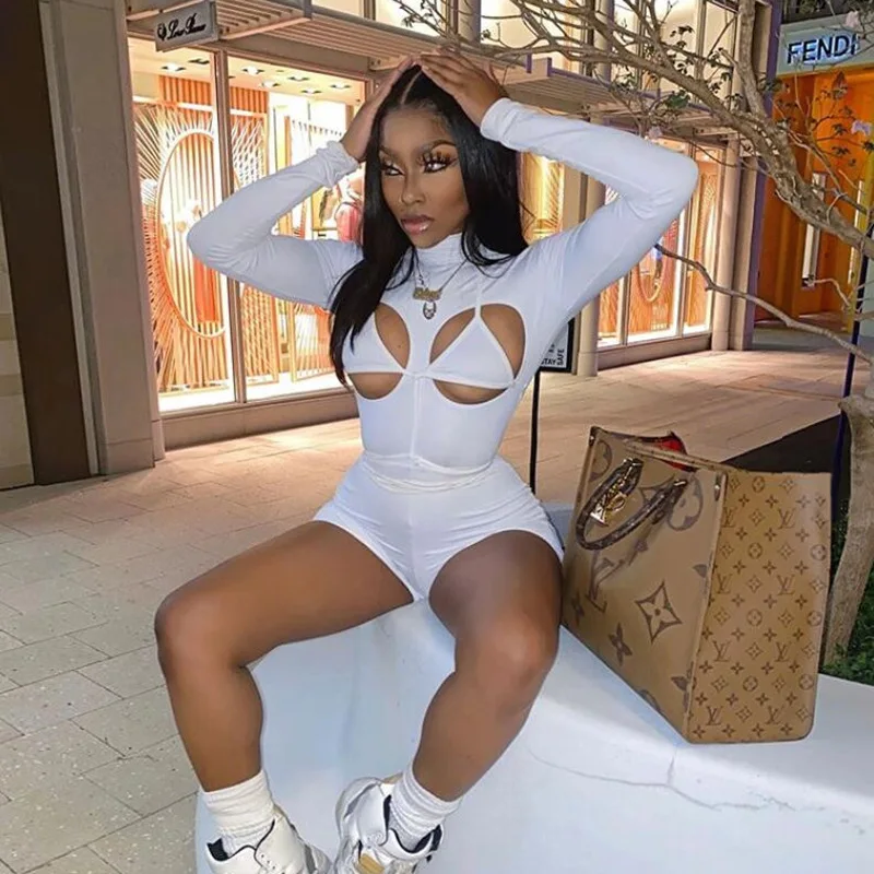 2020 Fashion Casual Long Sleeve Sexy Bodysuit Skinny Romper Body Tops Hollow Out Playsuits Rompers Womens Jumpsuit
2020 Fashion Casual Long Sleeve Sexy Bodysuit Skinny Romper Body Tops Hollow Out Playsuits Rompers Womens Jumpsuit
