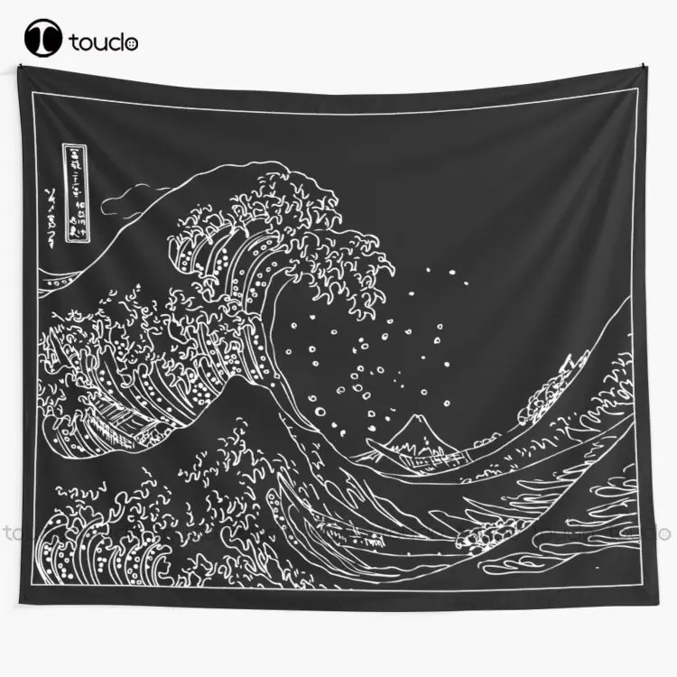 Great Wave Outline Black And White Tapestry Tapestry Wall Hanging For Living Room Bedroom Dorm Room Home Decor Printed Tapestry
Great Wave Outline Black And White Tapestry Tapestry Wall Hanging For Living Room Bedroom Dorm Room Home Decor Printed Tapestry