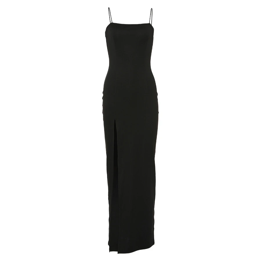 Autumn Women Spaghetti Strap Dress Autumn Sexy Split Solid Slim Lady Ankle Length Vintage Wear Dress 2021 New
Autumn Women Spaghetti Strap Dress Autumn Sexy Split Solid Slim Lady Ankle Length Vintage Wear Dress 2021 New
