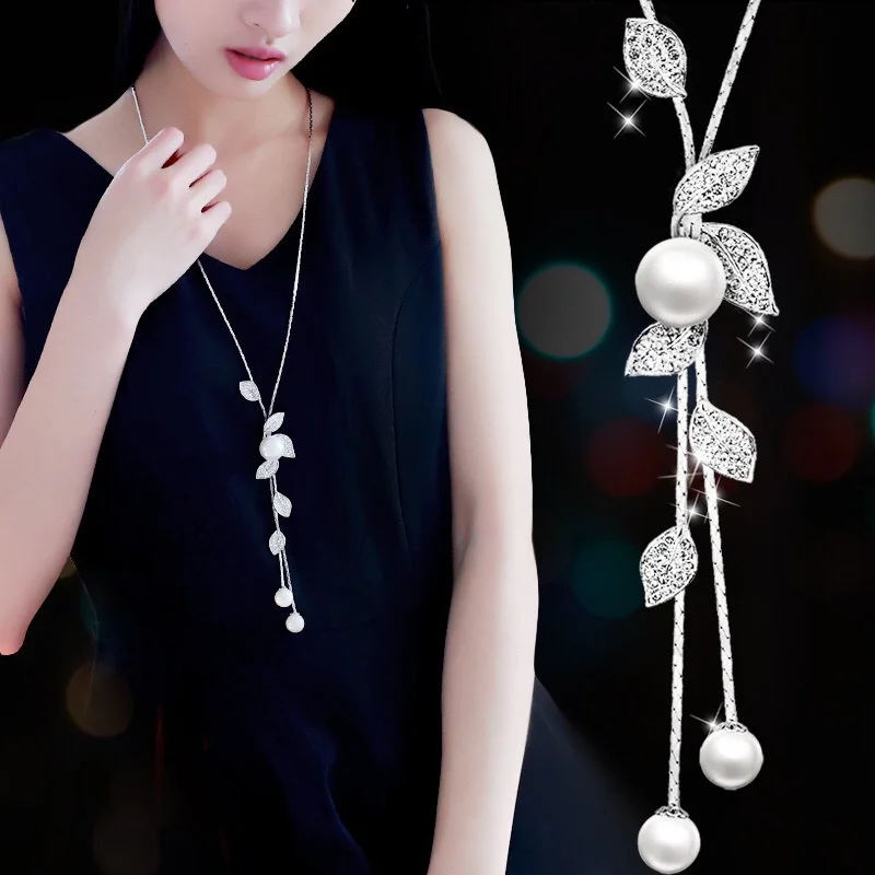 Fashion elegant Simulated Pearl Choker Necklaces for Women Silver Color Chain Long Necklace Pendant Jewelry Accessories Trendy
Fashion elegant Simulated Pearl Choker Necklaces for Women Silver Color Chain Long Necklace Pendant Jewelry Accessories Trendy