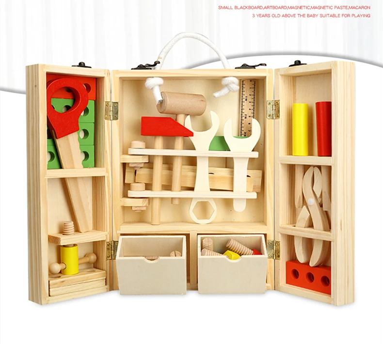 DIY Portable Simulation Wooden Children's Toy Set Boys Maintenance Repair Intellectual Toolbox kids toys boys
DIY Portable Simulation Wooden Children's Toy Set Boys Maintenance Repair Intellectual Toolbox kids toys boys
