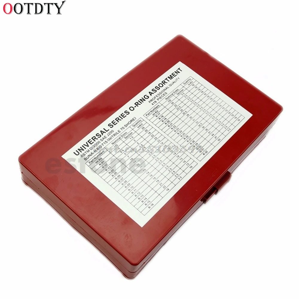 OOTDTY Useful 419Pcs Assorted O Ring Rubber Seal Assortment Set Kit Garage Plumbing
OOTDTY Useful 419Pcs Assorted O Ring Rubber Seal Assortment Set Kit Garage Plumbing