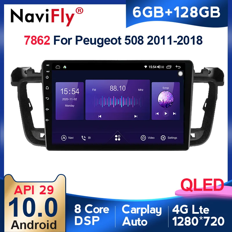 NaviFly 6GB+128GB 8 Core Carplay QLED 1280*720 Android 10.0 Auto Radio GPS Car Muletimedia Player For Peugeot 508 2011 - 2018
NaviFly 6GB+128GB 8 Core Carplay QLED 1280*720 Android 10.0 Auto Radio GPS Car Muletimedia Player For Peugeot 508 2011 - 2018