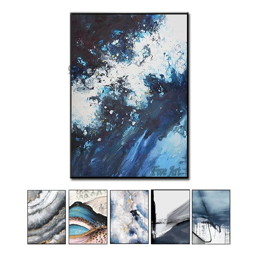 Pure Handmade Blue Design Abstract Oil Painting Home Decor 1 Panel Unframed Canvas Wall Art Cheap Import Paintings Artwork
Pure Handmade Blue Design Abstract Oil Painting Home Decor 1 Panel Unframed Canvas Wall Art Cheap Import Paintings Artwork