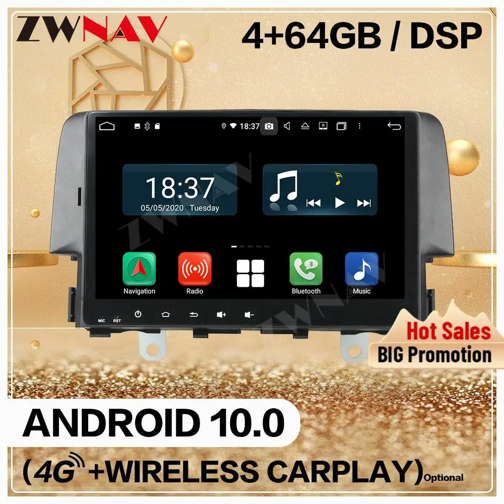 128GB Double Din For Honda CIVIC 2016 2017 2018 Android Screen Multimedia Player Auto Audio Radio GPS Navi Head Unit Auto Stereo
128GB Double Din For Honda CIVIC 2016 2017 2018 Android Screen Multimedia Player Auto Audio Radio GPS Navi Head Unit Auto Stereo