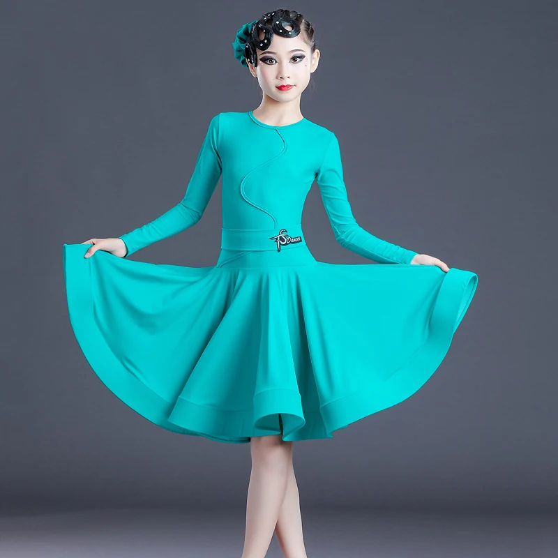 Girls Latin Dance Costumes Long Sleeve Round Neck Latin Practice Performance Clothes Ballroom Dance Competition Dresses
Girls Latin Dance Costumes Long Sleeve Round Neck Latin Practice Performance Clothes Ballroom Dance Competition Dresses