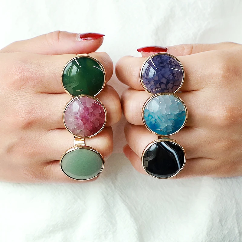 SAY HELLO Boho Natural Stone Green Aventurine Agates Pink Crystal Round Oval Shaped Rings for Women Ringe Adjustable Size K5771
SAY HELLO Boho Natural Stone Green Aventurine Agates Pink Crystal Round Oval Shaped Rings for Women Ringe Adjustable Size K5771