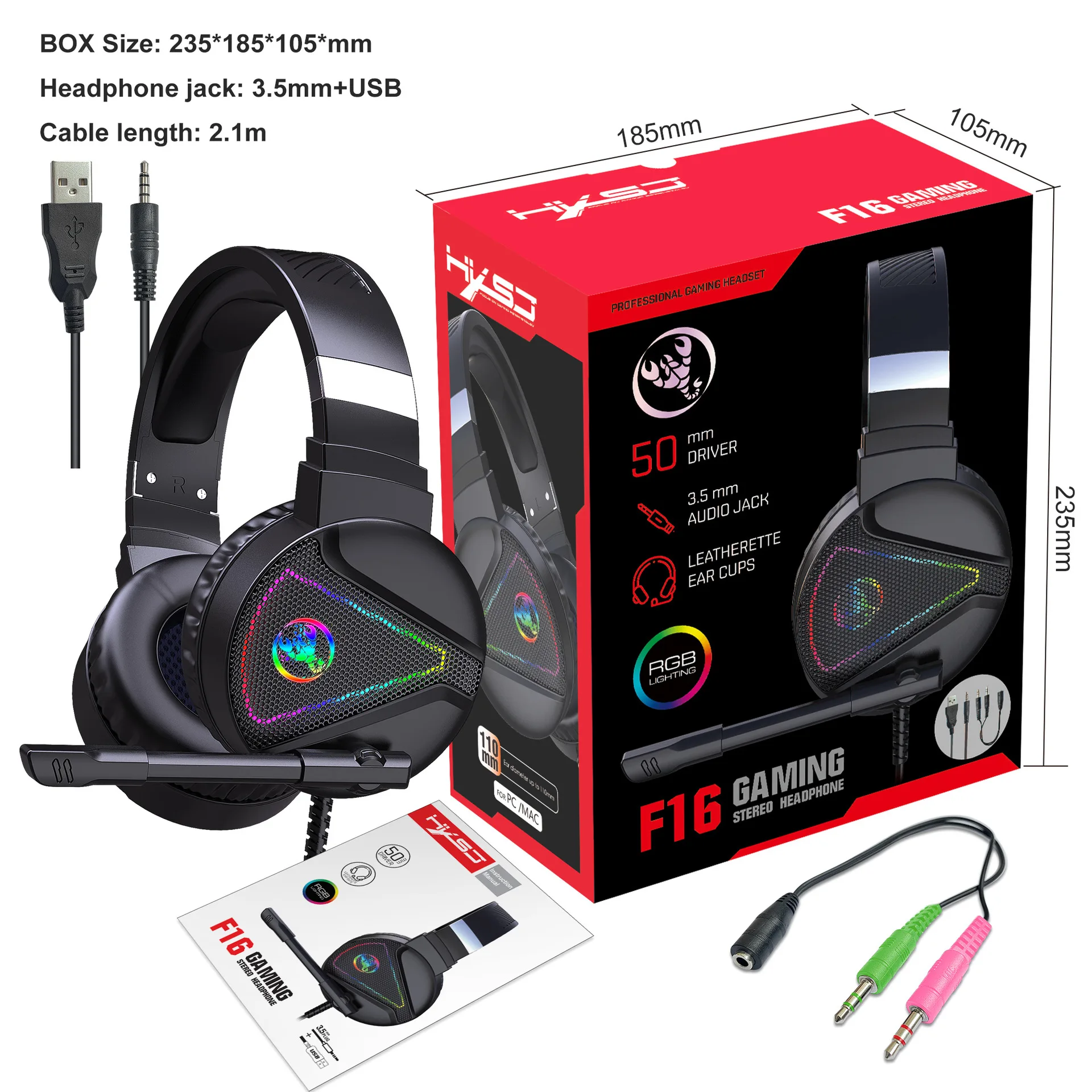 Over-Head Gaming Headset Gamer RGB Glow Stereo Wired Headphones With Microphone For Computer E-sports Gaming Earphone PC Laptop
Over-Head Gaming Headset Gamer RGB Glow Stereo Wired Headphones With Microphone For Computer E-sports Gaming Earphone PC Laptop