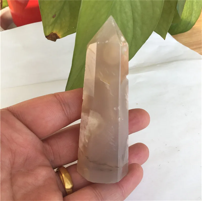 Natural Crystal Point Hexagonal Column Cherry agate Repair Crystal Healing Magic Wand Home Furnishing Study Room Decoration
Natural Crystal Point Hexagonal Column Cherry agate Repair Crystal Healing Magic Wand Home Furnishing Study Room Decoration