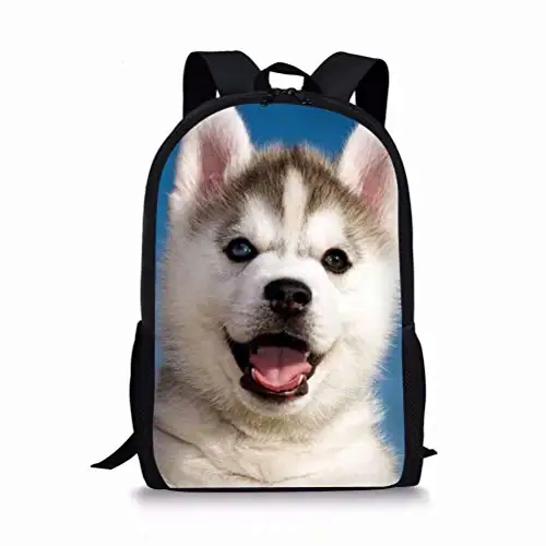 DESIGNS Teens Backpack for School Girls Boys Kids Gifts Travel School Bookbag Husky Print
DESIGNS Teens Backpack for School Girls Boys Kids Gifts Travel School Bookbag Husky Print