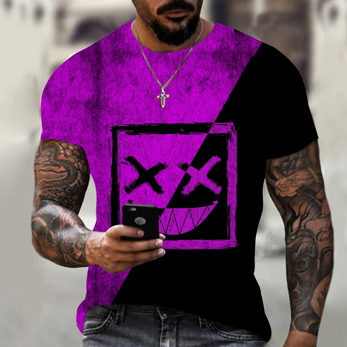 Colorful smiley face men's hip-hop sports fashion T-shirt high quality one to one polyester 3D print O-neck men's clothing
Colorful smiley face men's hip-hop sports fashion T-shirt high quality one to one polyester 3D print O-neck men's clothing