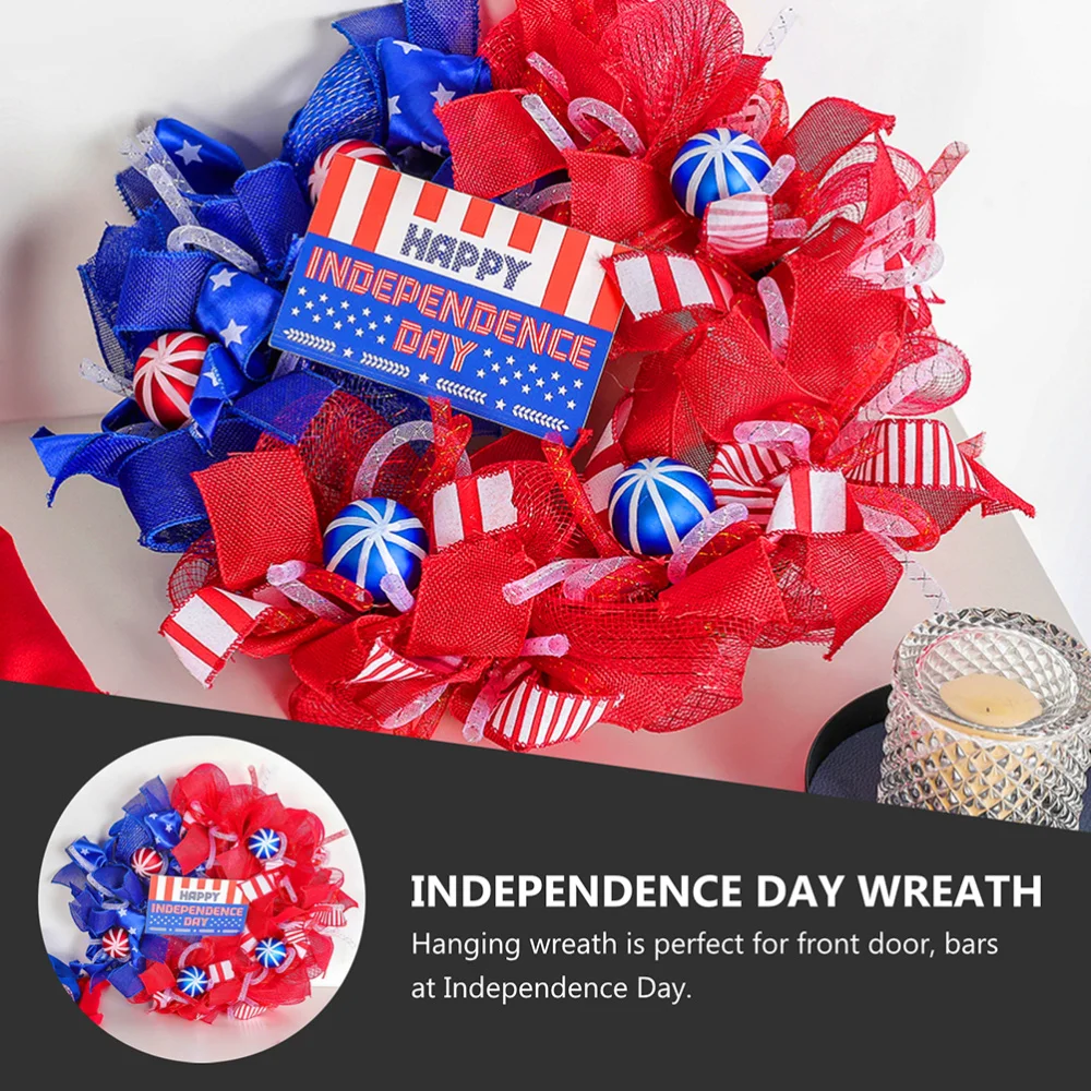 Independence Day Wreath Front Door Wreath Memorial Day Door Garland Party Prop
Independence Day Wreath Front Door Wreath Memorial Day Door Garland Party Prop