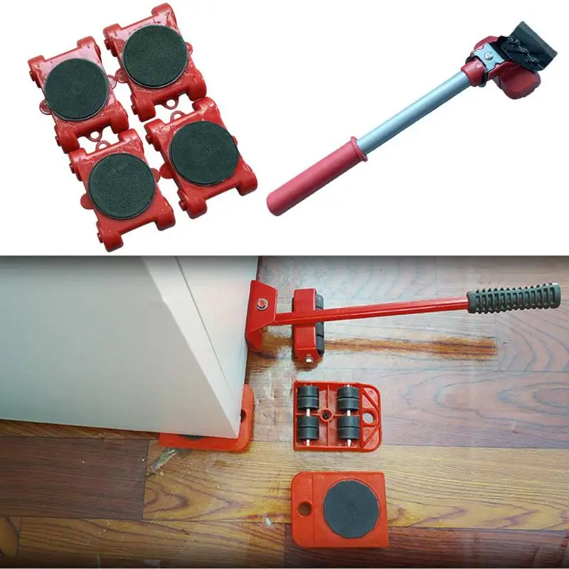 Furniture Mover Tool Transport Lifter Heavy Stuffs Moving 4 Wheeled Roller with 1 Bar Set U4LA
Furniture Mover Tool Transport Lifter Heavy Stuffs Moving 4 Wheeled Roller with 1 Bar Set U4LA