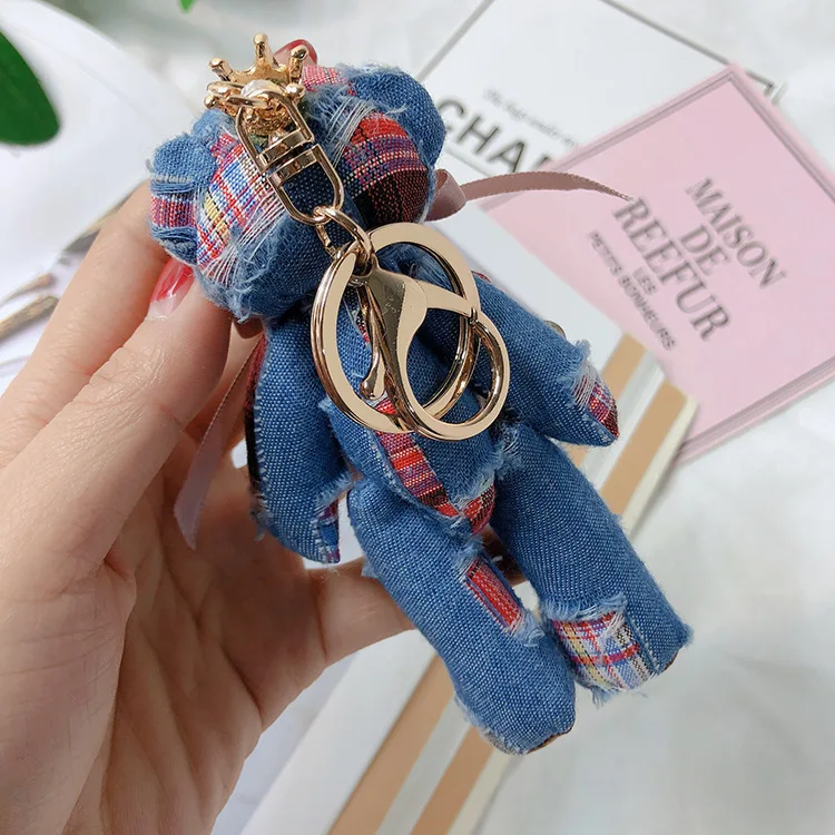 Cute Cartoon Doll Keychain For Women Cloth Art Bow Cowboy Bear Keyrings Best Gift For Girlfriend Bag Pendant
Cute Cartoon Doll Keychain For Women Cloth Art Bow Cowboy Bear Keyrings Best Gift For Girlfriend Bag Pendant