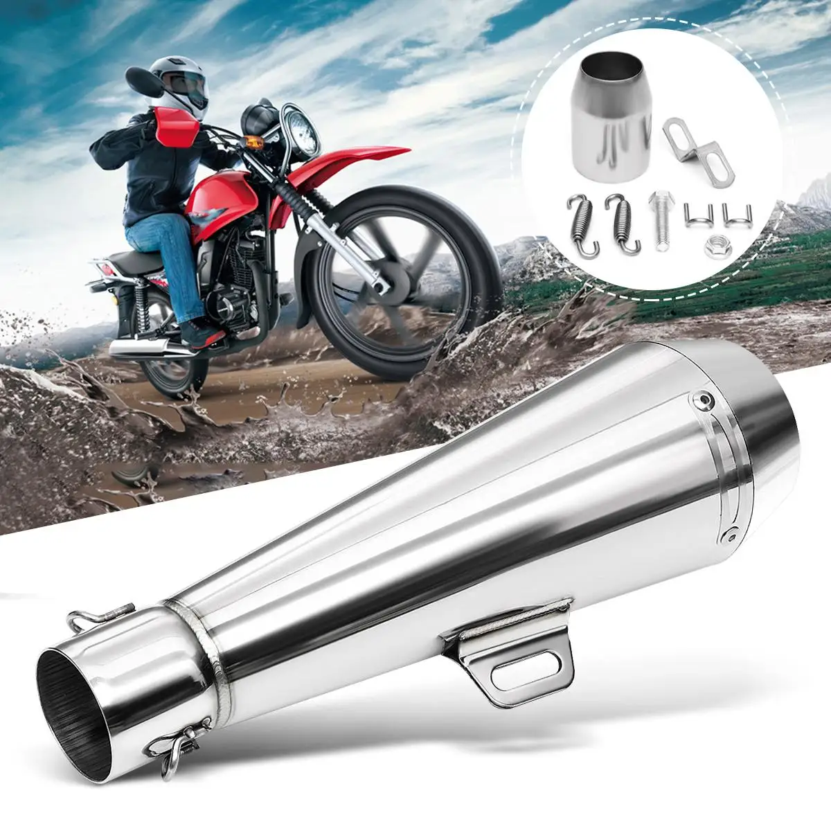 38~51mm Motorcycle Exhaust Muffler Pipe For Honda CBR600 For Kawasaki Ninja Z250 for Yamaha YZFR1 Universal Motocross Exhaust
38~51mm Motorcycle Exhaust Muffler Pipe For Honda CBR600 For Kawasaki Ninja Z250 for Yamaha YZFR1 Universal Motocross Exhaust