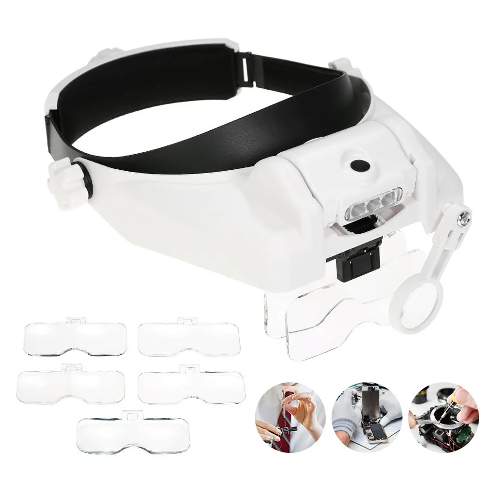 Headband Head 3LED Lamp Light Clock Repair Magnifier Magnifying Glass Loupe Tool
Headband Head 3LED Lamp Light Clock Repair Magnifier Magnifying Glass Loupe Tool
