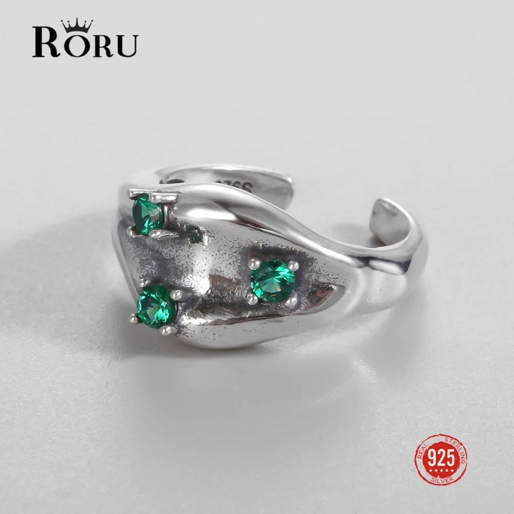 Sterling Silver 925 Opening Rings Green Zircon Oxidized Silver Ring Exquisite Gift Large Luxury Ring Fine Jewelry for Women
Sterling Silver 925 Opening Rings Green Zircon Oxidized Silver Ring Exquisite Gift Large Luxury Ring Fine Jewelry for Women