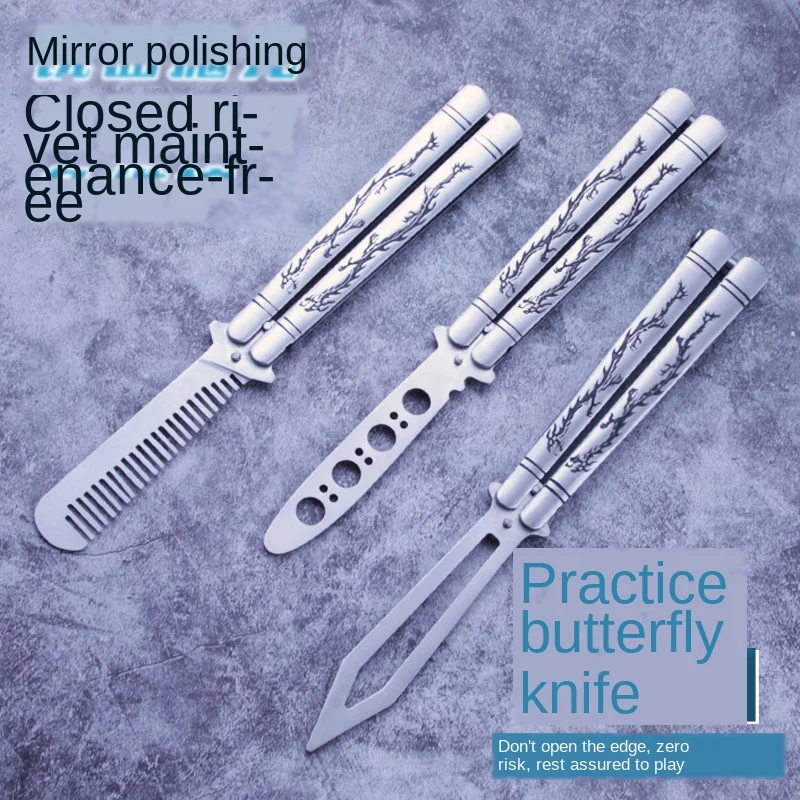Beginners Steel Butterfly Not Edge Butterfly Comb Knife Training Folding of Cutting Knives High Hardness with Them
Beginners Steel Butterfly Not Edge Butterfly Comb Knife Training Folding of Cutting Knives High Hardness with Them