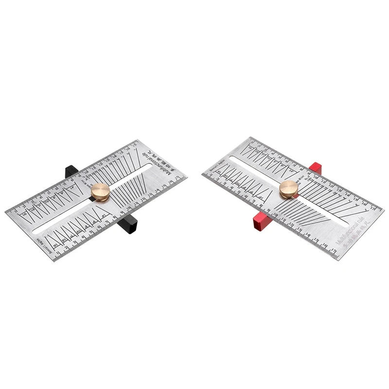 Woodworking Multifunction Scriber T-Type Ruler Stainless Steel Square Ruler Dovetail Marking Gauge Polygon Miter Ruler
Woodworking Multifunction Scriber T-Type Ruler Stainless Steel Square Ruler Dovetail Marking Gauge Polygon Miter Ruler