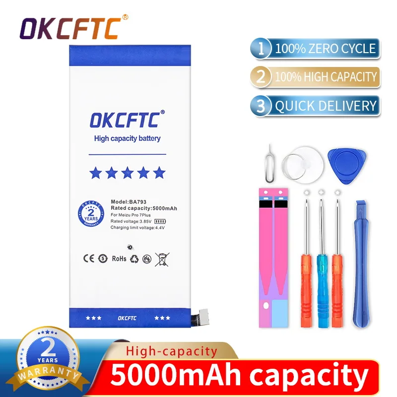 OKCFTC Original BA792 New Battery For Meizu Pro 7/ Pro 7 plus M792Q M792C M792H BA791 M793H PHone High Quality+Tracking Number
OKCFTC Original BA792 New Battery For Meizu Pro 7/ Pro 7 plus M792Q M792C M792H BA791 M793H PHone High Quality+Tracking Number