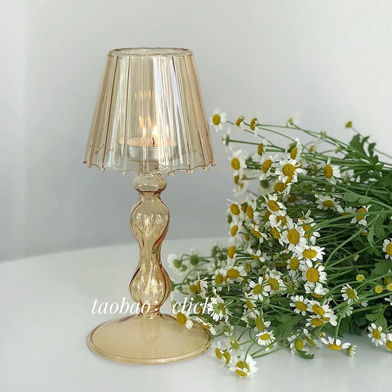 Vintage Glass Candle Holder Windproof House Decor Candle Holder Nordic Creative Portavelas Decoracion Desktop Decoration BS50CH
Vintage Glass Candle Holder Windproof House Decor Candle Holder Nordic Creative Portavelas Decoracion Desktop Decoration BS50CH