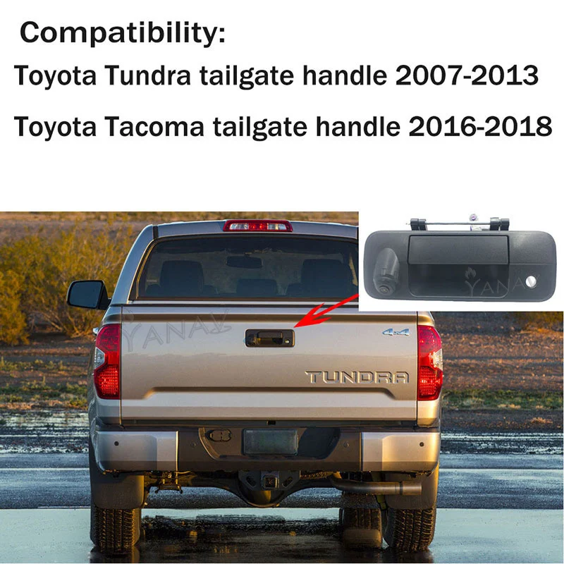 HD Camera for Toyota Tundra 2007-2013 Car Rover Tailgate Handle Rear View Reversing Backup camera for Toyota Tacoma 2016-2018
HD Camera for Toyota Tundra 2007-2013 Car Rover Tailgate Handle Rear View Reversing Backup camera for Toyota Tacoma 2016-2018