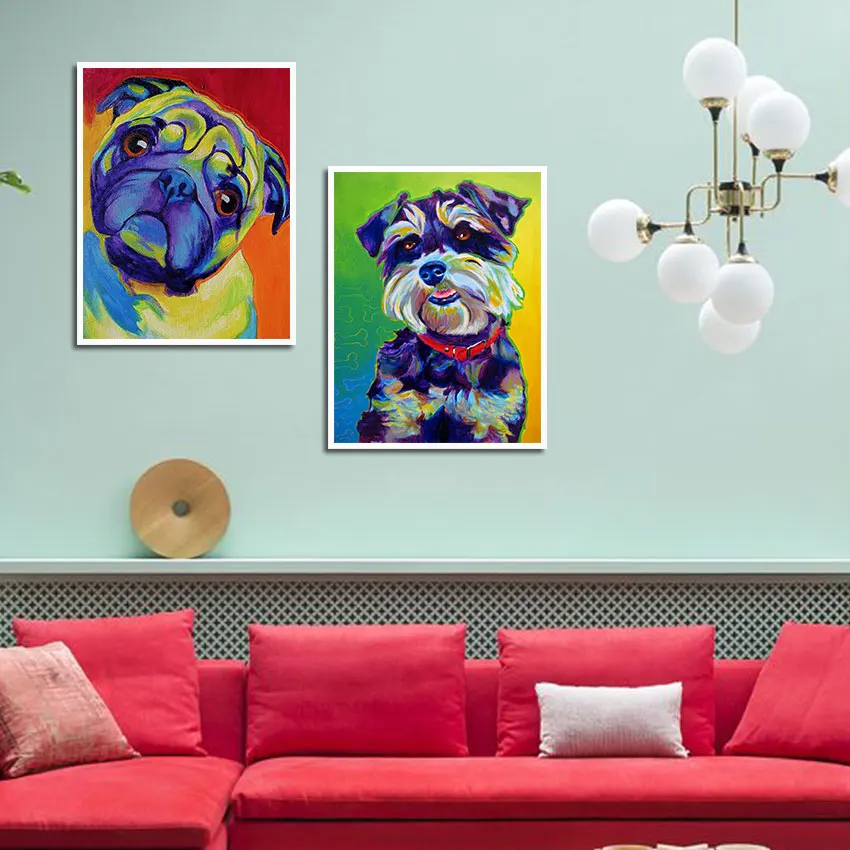 Colorful Dog Animal Pattern Canvas Painting Wall Picture Drawing Crafts Decorations for Living Room Corridor Wall Decor Gifts
Colorful Dog Animal Pattern Canvas Painting Wall Picture Drawing Crafts Decorations for Living Room Corridor Wall Decor Gifts